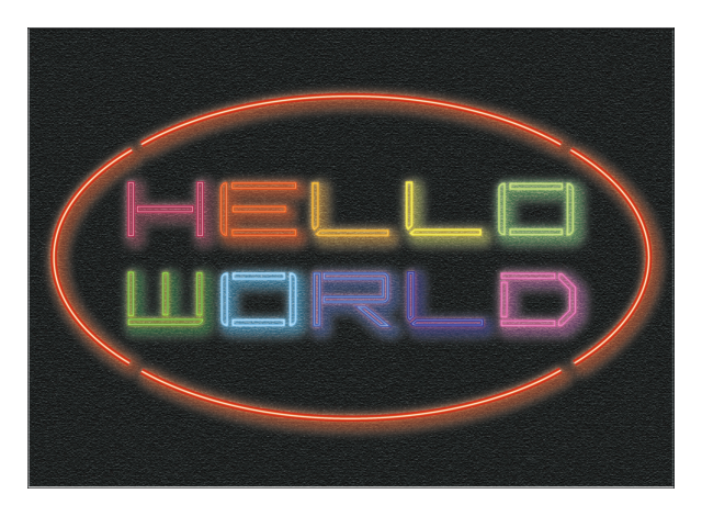 ネオンっぽいHello World